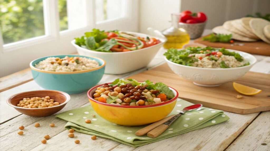  easy cheap lunch recipes. Crisp green salad with mixed lettuce, cherry tomatoes, and vinaigrette