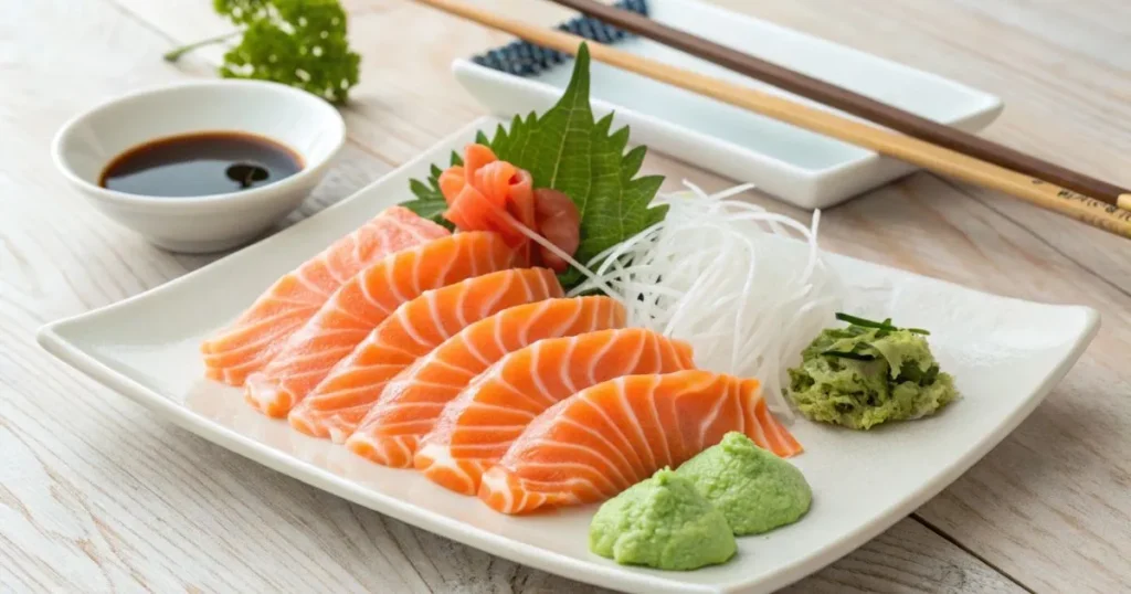 salmon sashimi