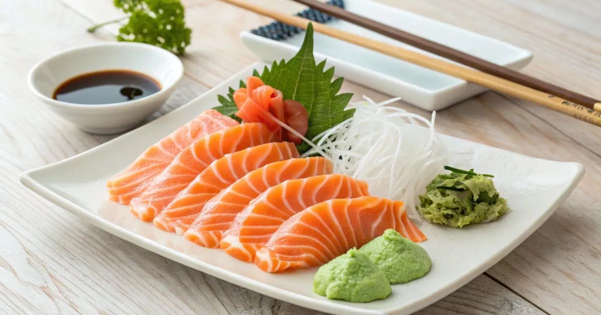salmon sashimi
