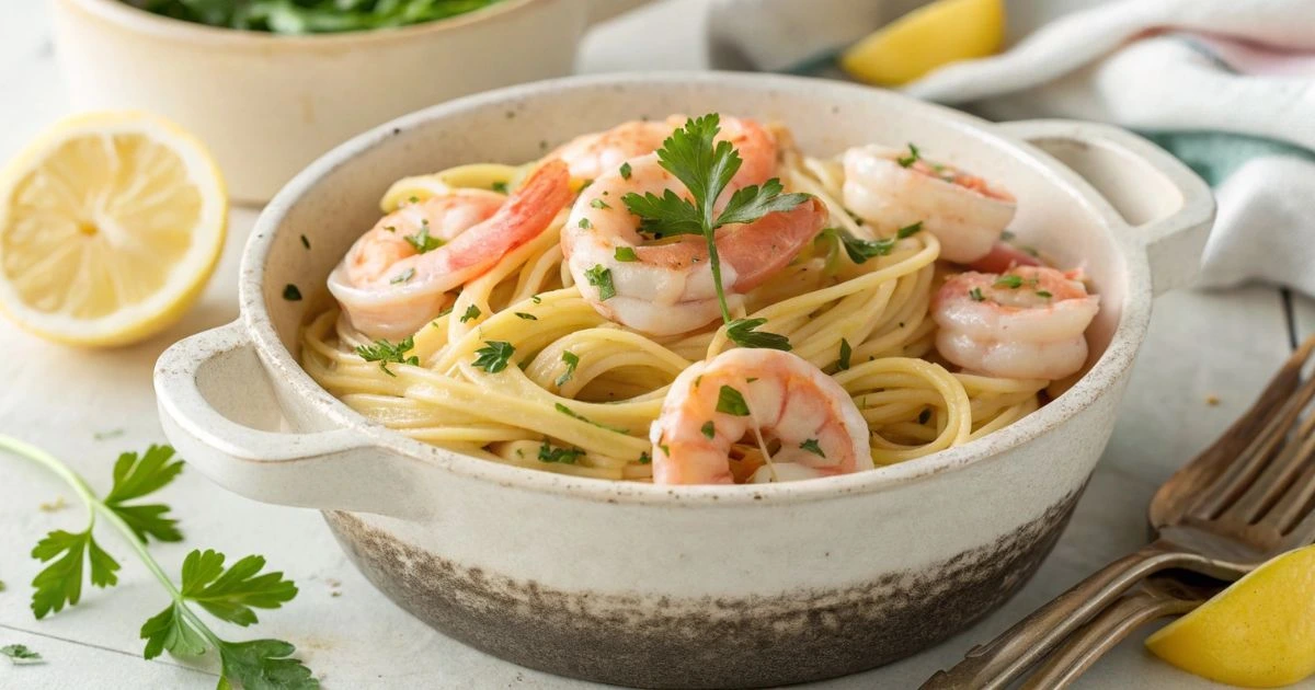 One-pot shrimp pasta