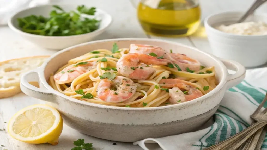 One-pot shrimp pasta