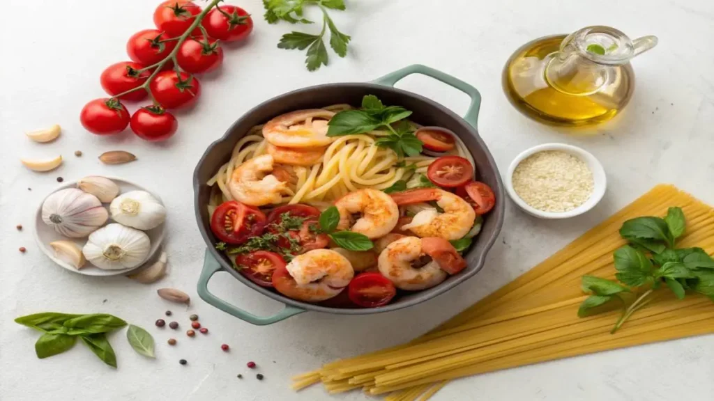 One-pot shrimp pasta
