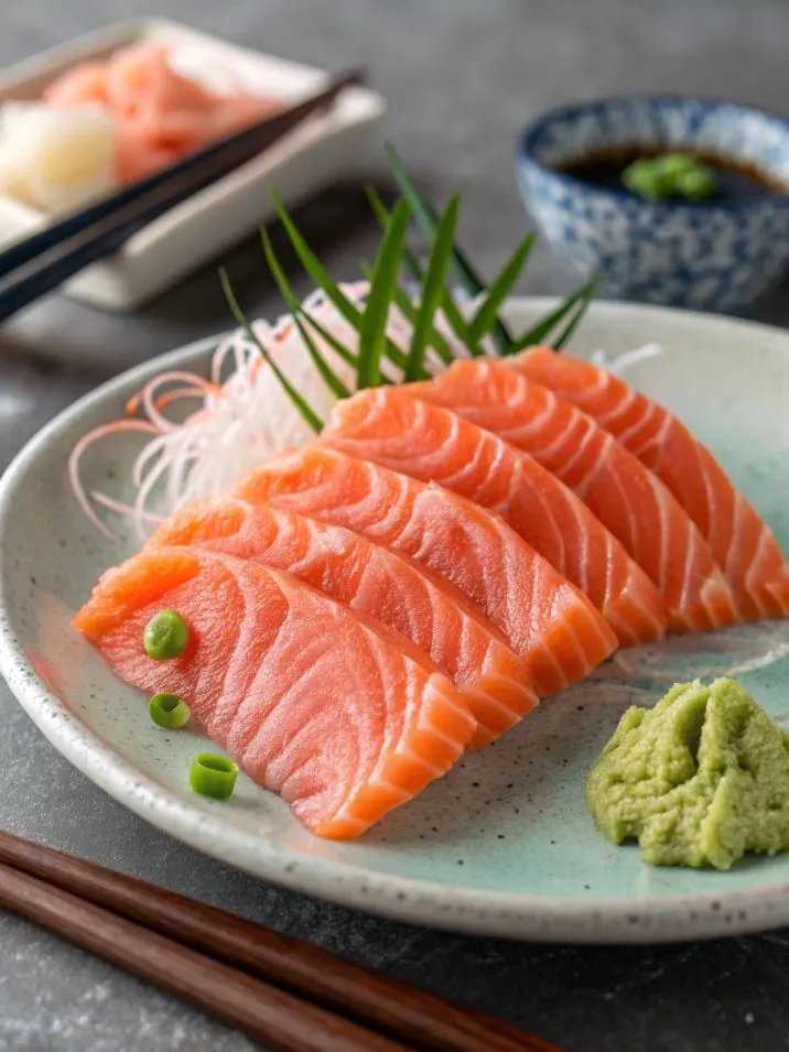 salmon sashimi