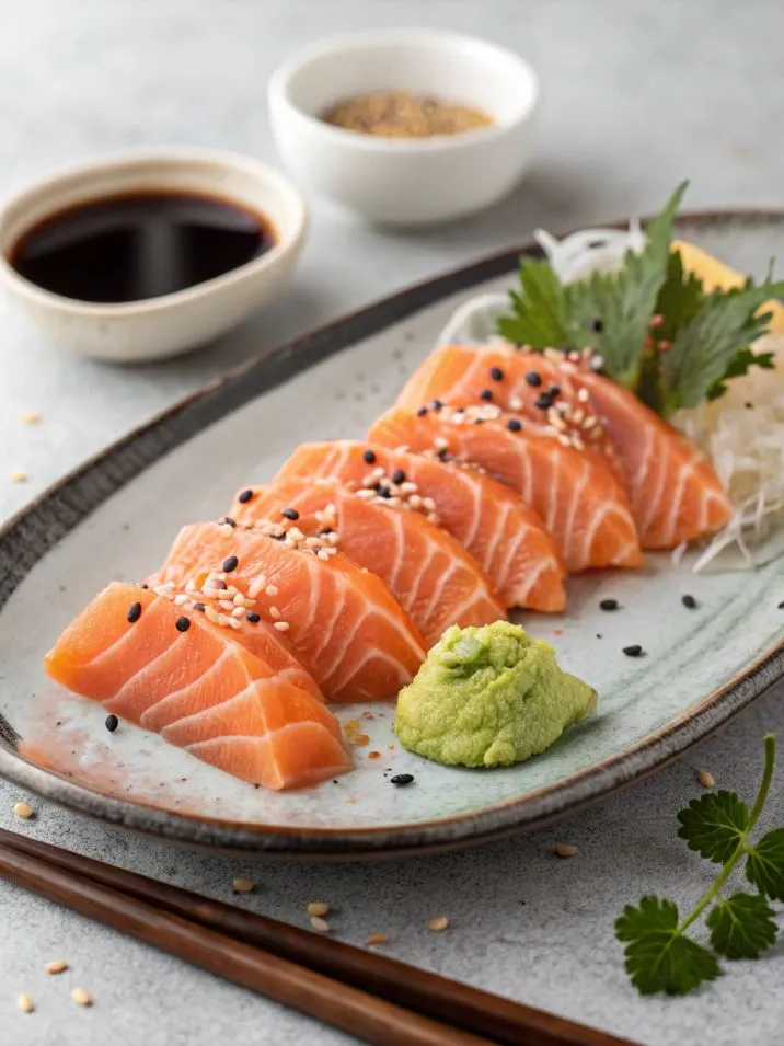 salmon sashimi