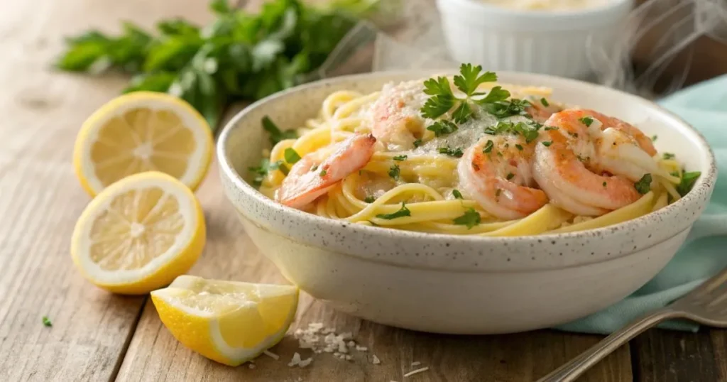 Lemon Garlic Shrimp Pasta