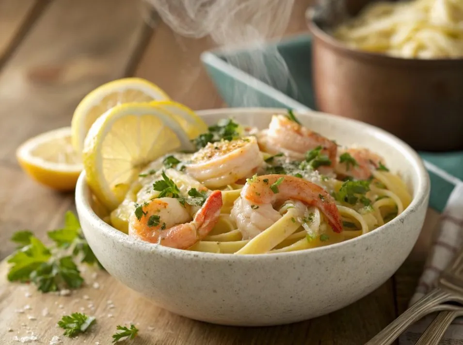 Lemon Garlic Shrimp Pasta